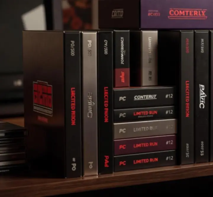Rayonnage de jeux PC en éditions rares et limitées